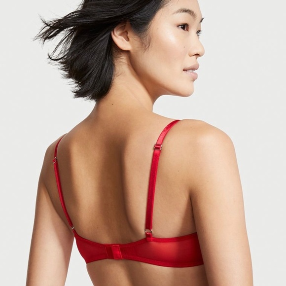 Victoria’s Secret Satin Bow Crystal Accent Push Up /Garter /Side Tie Cheeky NWT - Picture 7 of 10